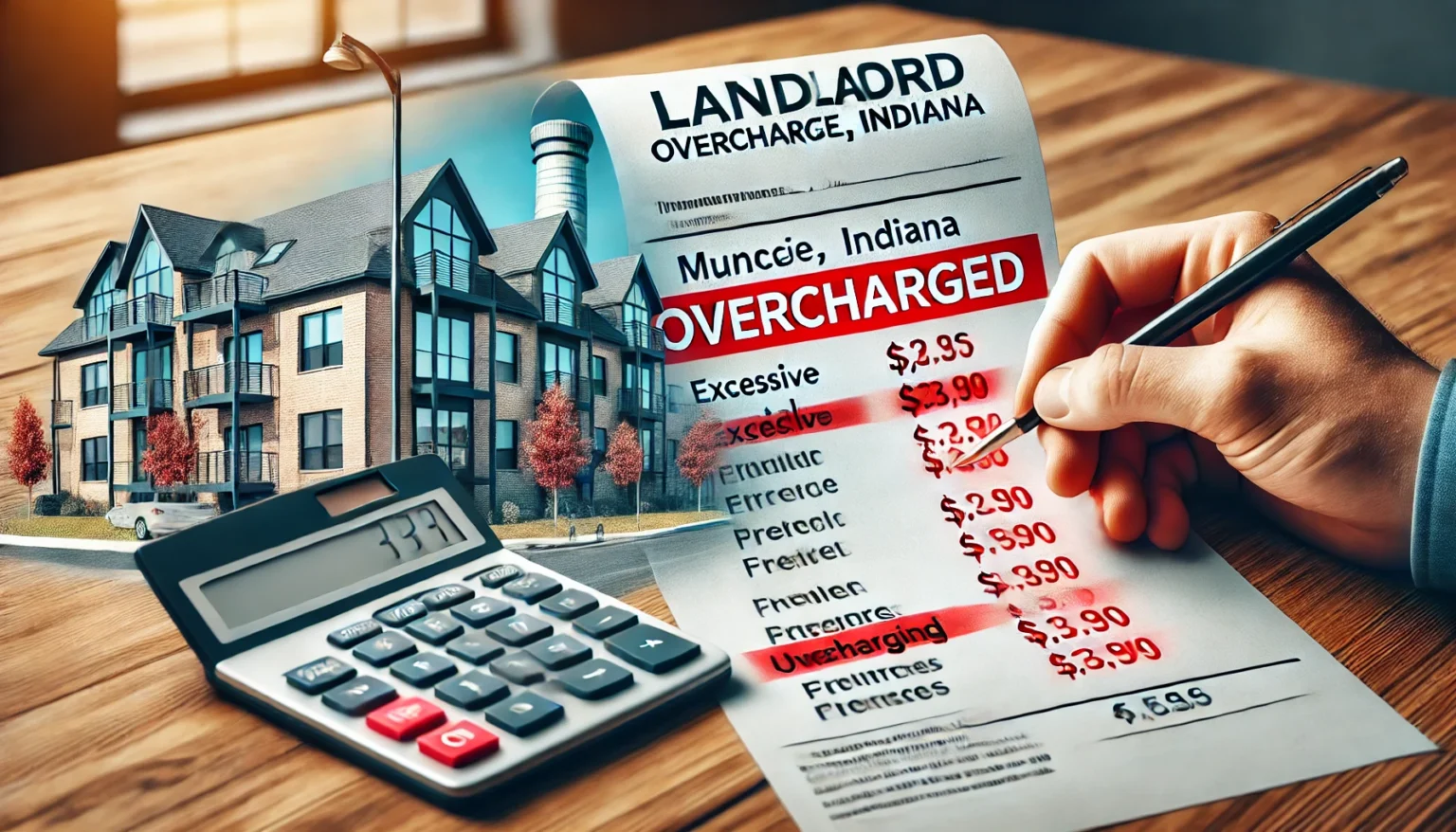 muncie indiana landlord overcharging fees